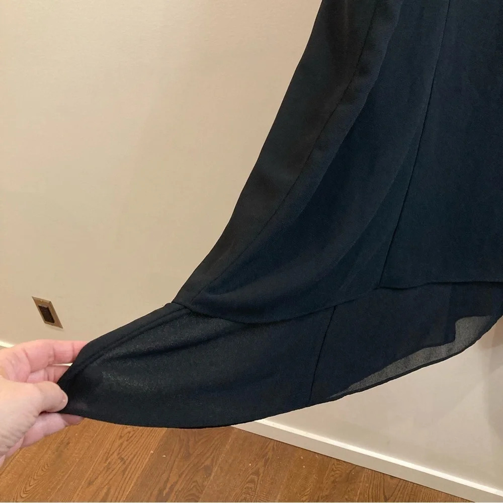 RIBKOFF TRENDS Sz 16 Double Layer Sheer Layer Zipper Closure Trumpet Skirt - Picture 2 of 13